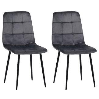 Esszimmerstuhl Samt JERRY 2er Set anthrazit - Gratisinserat.ch