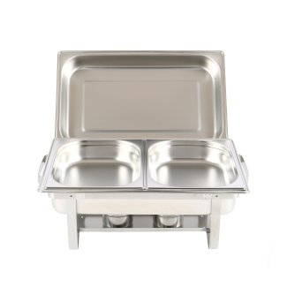 Chafing Dish Speisewärmer Edelstahl 2 x 4L