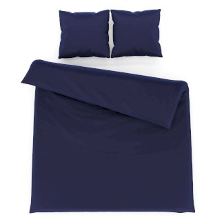 Bettwäsche 3-teilig 65 x 65 cm + 200 x 210 cm dunkelblau - Gratisinserat.ch