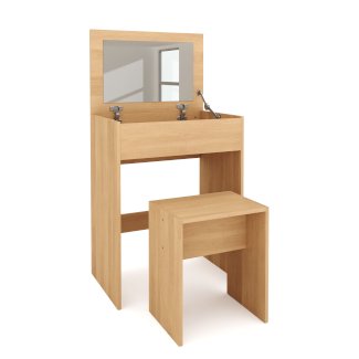Schminktisch mit Hocker SUSAN braun