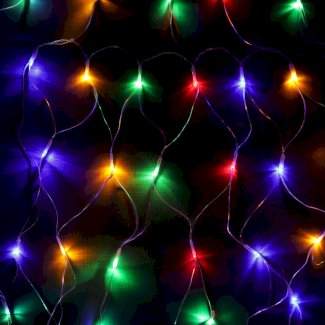 LED Lichterkette Netz farbig