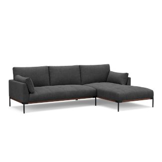 Ecksofa TIMBER rechts anthrazit