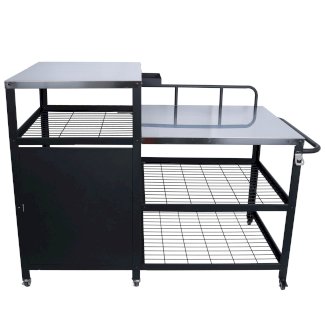Grill Beistelltisch 135 x 70 x 107 cm schwarz