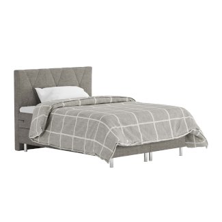 Boxspringbett TWILIGHT 140 x 200 cm grau