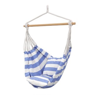 Hängesessel mit Kissen 180 x 125 cm blau/weiss - Gratisinserat.ch
