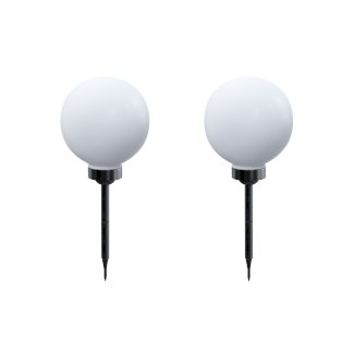 LED Solarlampe rund 30 cm 2er Set