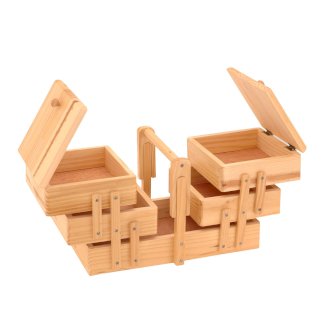 Nähkasten Holz 3 Ebenen faltbar