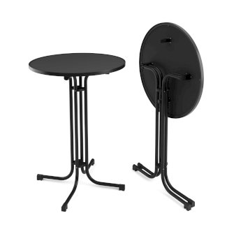 Bistrotisch Stehtisch MARTIN rund 80 x 110 cm schwarz
