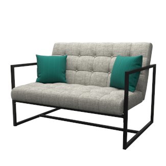 Sofa DEAN 2-Sitzer grau