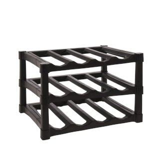 Weinregal für 12 Flaschen schwarz