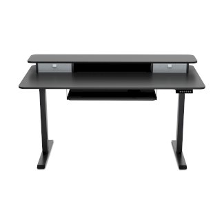 Stehpult elektrisch mit Ablage + Tastaturfach 140 x 70 cm schwarz - Gratisinserat.ch