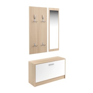Garderobe Set LUCAS weiss/natur - Gratisinserat.ch