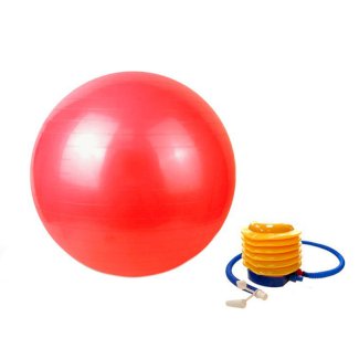 Gymnastikball 85 cm rot mit Pumpe