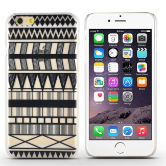 Schutzhülle Muster für iPhone 6 / 6S schwarz