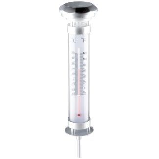 Solarlampe LED mit Thermometer