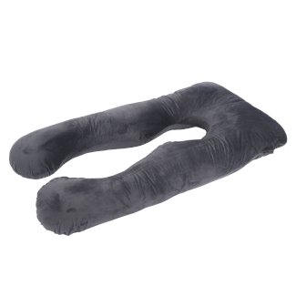 Schwangerschaftskissen Stillkissen U-Form 140 x 70 cm anthrazit