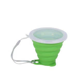 Becher Silikon faltbar grün 270 ml