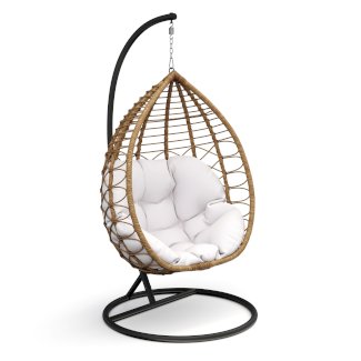 Hängesessel mit Gestell CHILE braun/schwarz