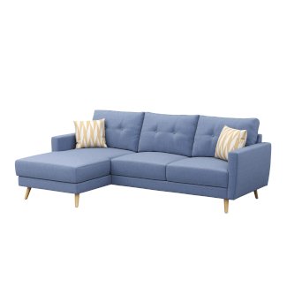 Ecksofa MANDY links blau