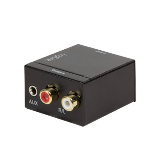 Audio-Konverter Koaxial und Toslink zu analog L/R und 3.5 mm Klinkenstecker