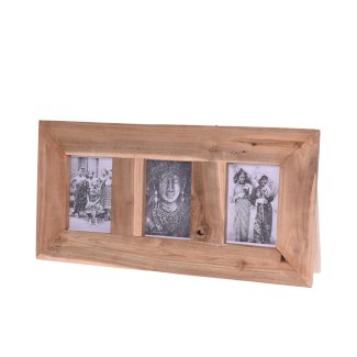 Bilderrahmen Holz für 3 Fotos
