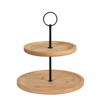 Etagere Bambus 2-stöckig