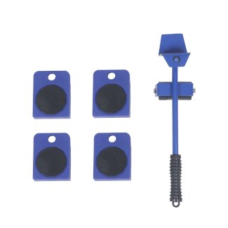 Möbelrollen viereckig 5er Set blau