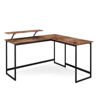 Eckschreibtisch mit Monitoraufsatz Vintage BONITA