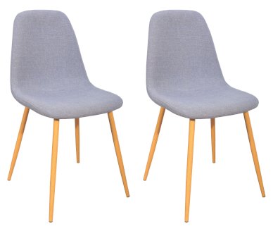 Esszimmerstuhl LEVI 2er Set grau