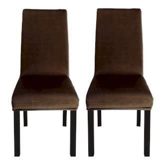 Stuhlbezug 2er Set braun