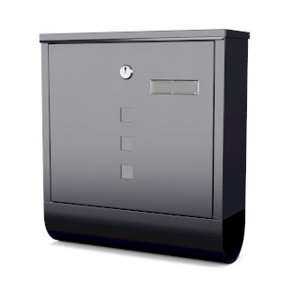 Briefkasten mit Zeitungsfach 33 x 30 cm schwarz - Gratisinserat.ch