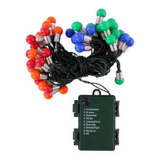 LED Lichterkette mit 50 Kugeln mehrfarbig