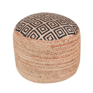 Pouf NETANJA schwarz/natural - Gratisinserat.ch