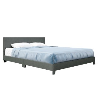 Polsterbett JUNA 160 x 200 cm anthrazit/grün