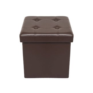 Sitzwürfel Leder BEN braun