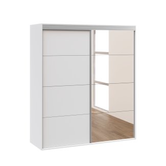 Kleiderschrank Schiebetüren mit Spiegel BODO 180 cm weiss
